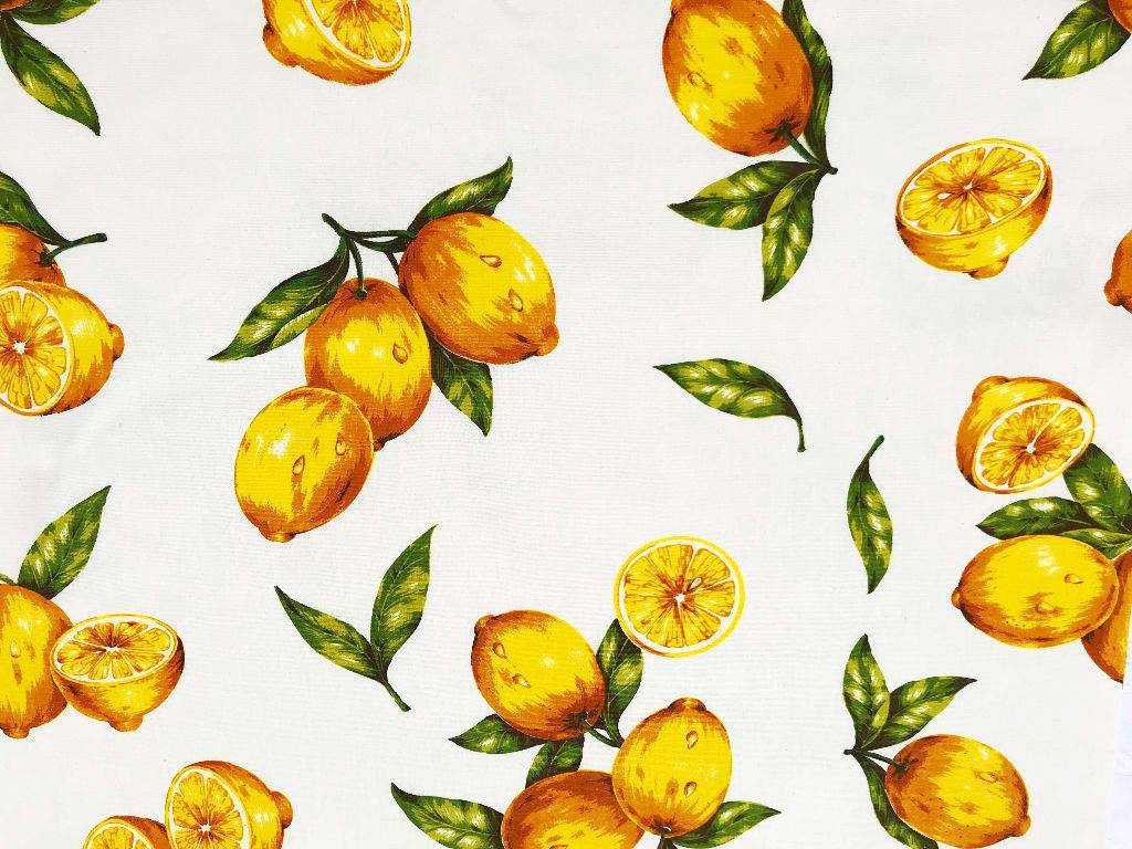 Lemon Grove Large Square Cotton Tablecloth 170cm x 170cm Italian Designed Australian Made