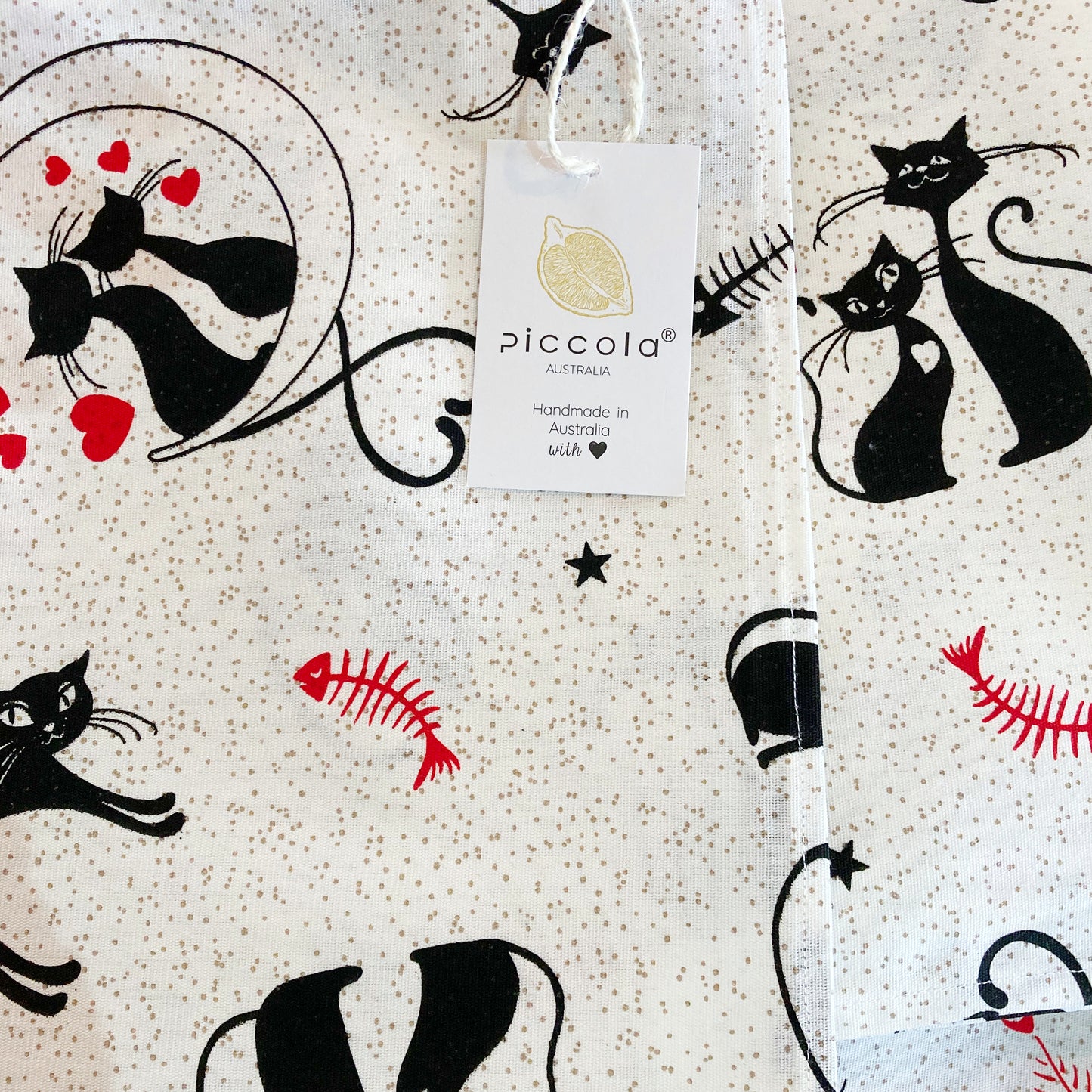 Crazy Cat Lovers Cotton Tea Towel Italian Designed Australian Made