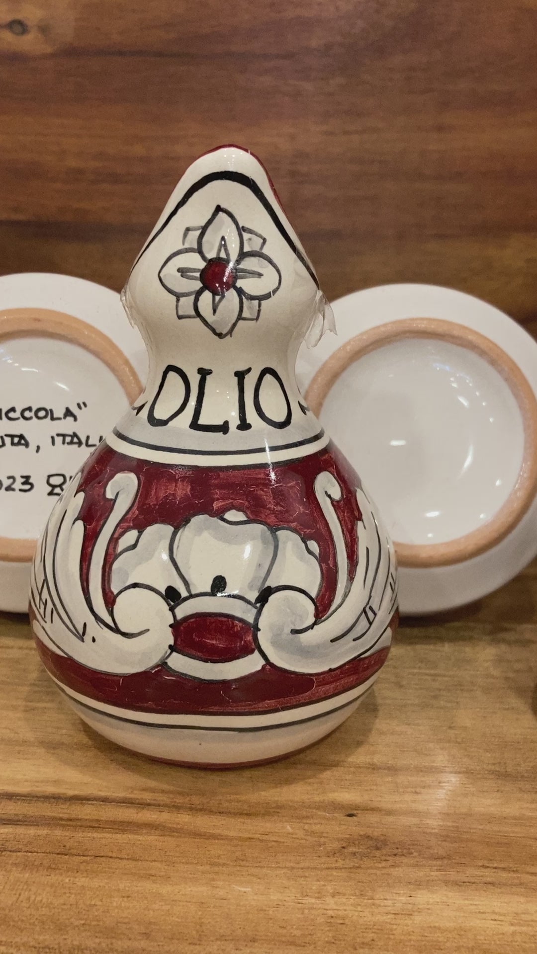 Oil & Vinegar Majolica Italian Ceramic at Piccola Italian Ceramics